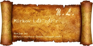 Mirkov Lázár névjegykártya